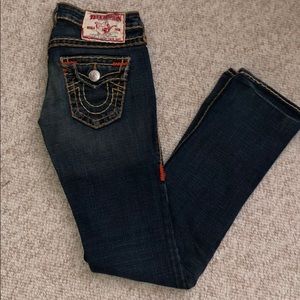 True Religion Billy Super T Blue Jeans Stitches